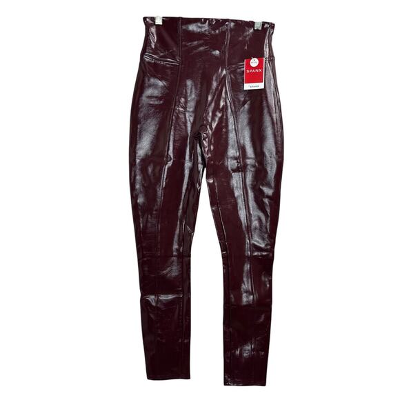 NWT Spanx Faux Patent Leather Leggings Women’s Size Small Petite - Picture 4 of 10